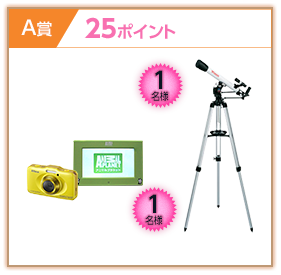 A賞　25ポイントで応募可能！