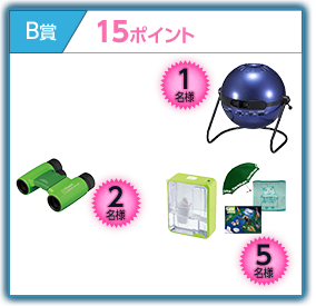 B賞　15ポイントで応募可能！