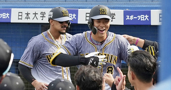 阪神・佐藤輝明、衝撃のプロ初本塁打。田淵幸一の球団新人記録