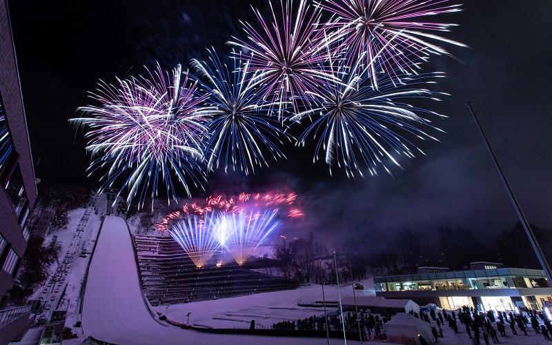 大倉山冬花火2025