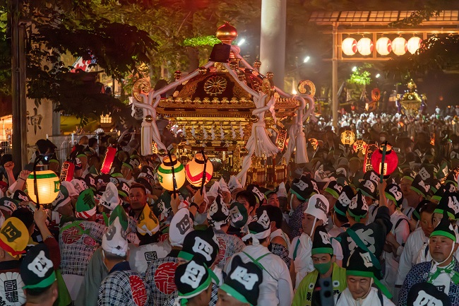 暗闇に輝く伝統の祭典