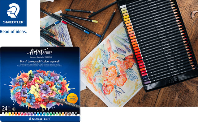 マルス ルモグラフ 水彩色鉛筆 24色セット