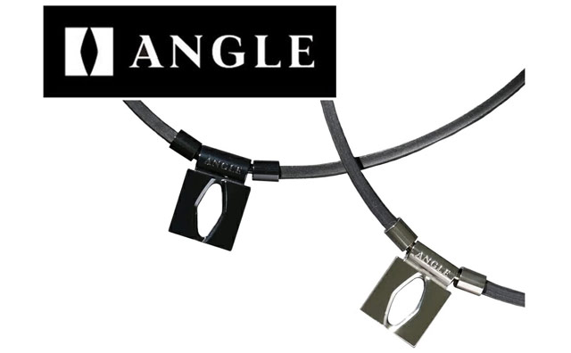 【磁気ネックレス】ANGLE e.MODEL 01 NECKLACE ブラック／プラチナ
