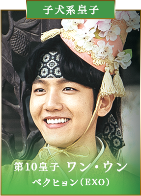 【子犬系皇子】第10皇子　ワン・ウン／ベクヒョン（EXO）