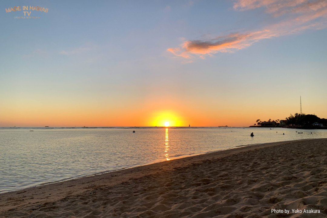 アラモアナビーチのサンセット