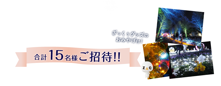 イルミネーションフォト撮影講習会に合計15名様ご招待!!
