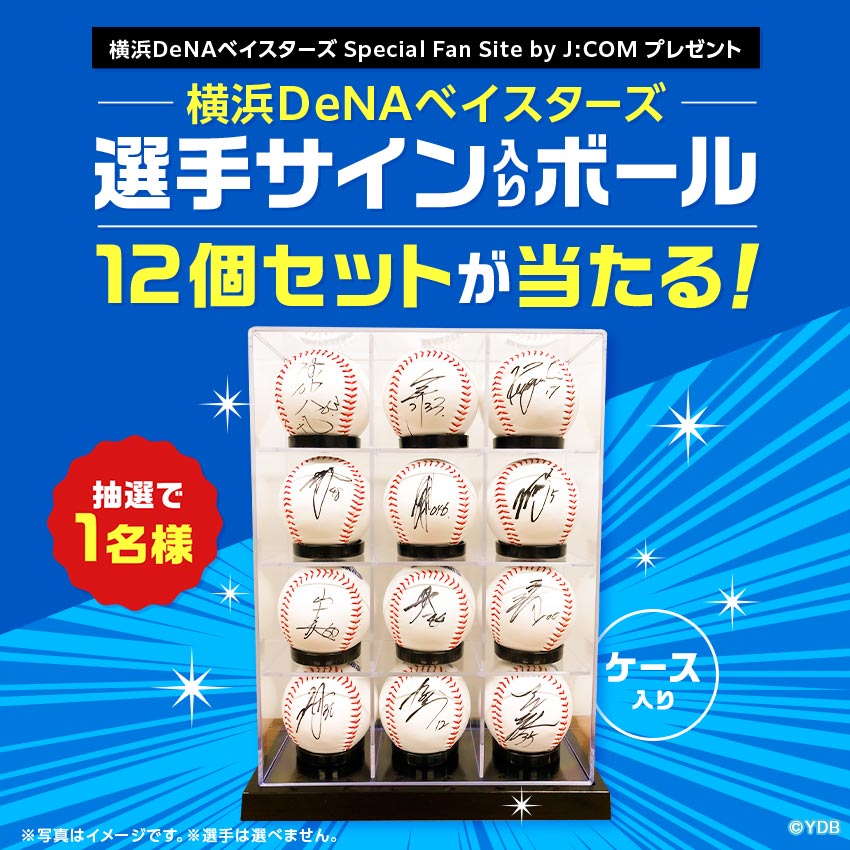 フォロー＆リツイートキャンペーン 横浜DeNAベイスターズ 選手サイン入りボールプレゼント 12個セットが当たる！