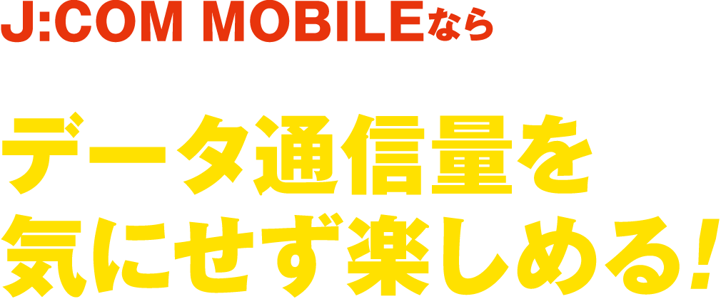 データ通信量を気にせず楽しめる！