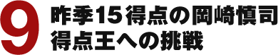 9.昨季15得点の岡崎慎司 得点王への挑戦