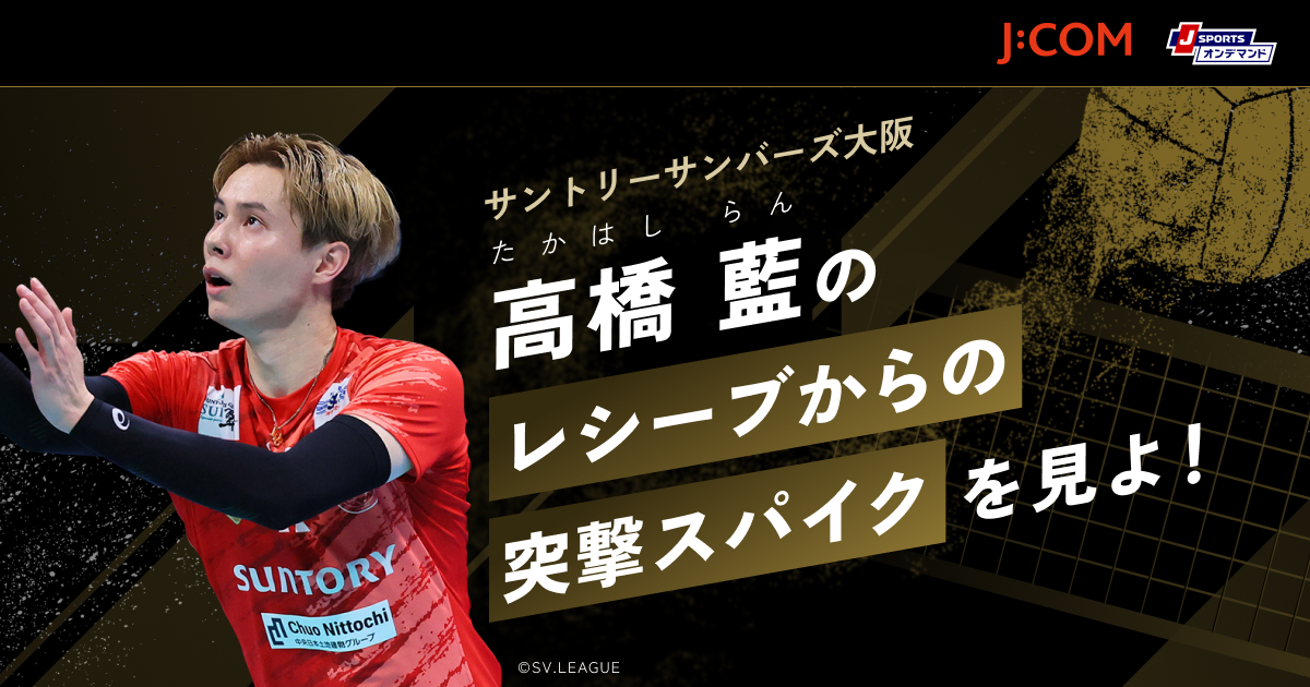 髙橋藍の｢レシーブからの突撃スパイク｣を見よ！ - SVリーグ注目選手